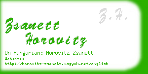 zsanett horovitz business card